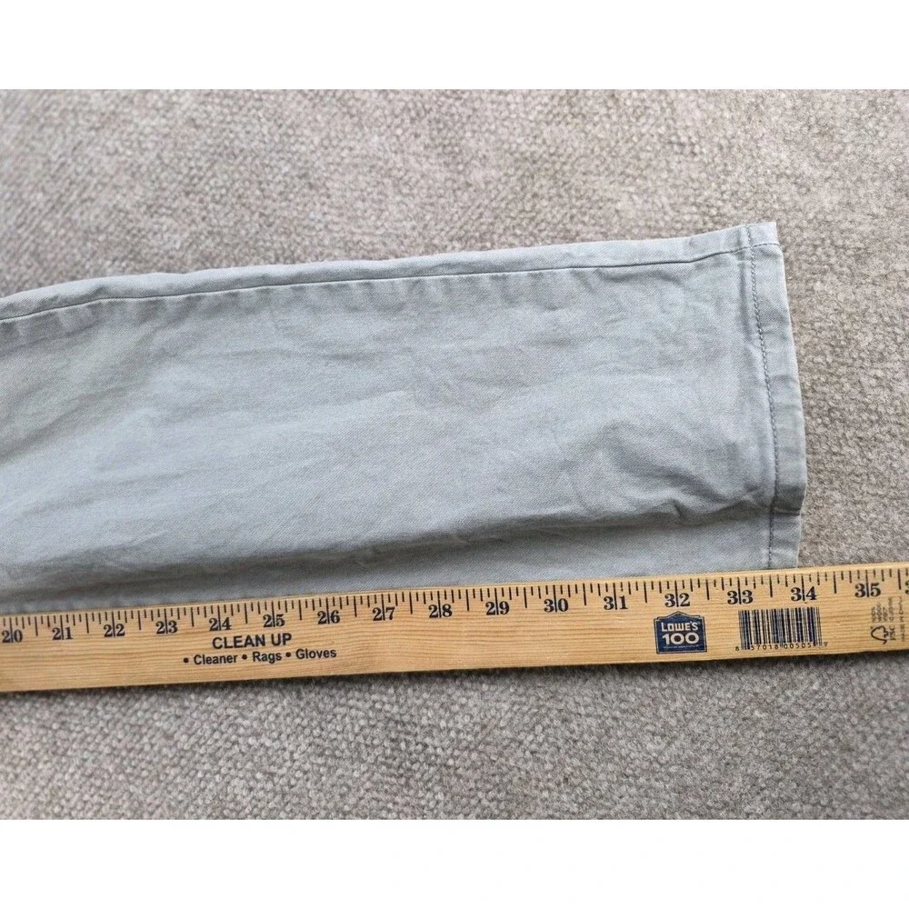 Flint & Tinder 365 Chino Pants Men Sz 32x34 Gray 5-Pocket Tapered Stretch Washed